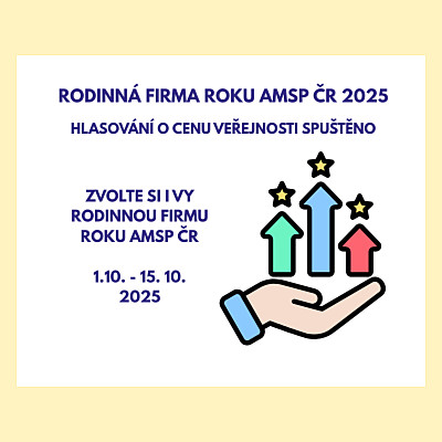 Hlasování o Cenu veřejnosti v soutěži Rodinná firma roku AMSP ČR spuštěno