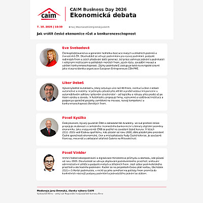 CAIM Business Day 2026 Ekonomická debata