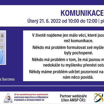 Webinář AMSP ČR: Komunikace ve firmě